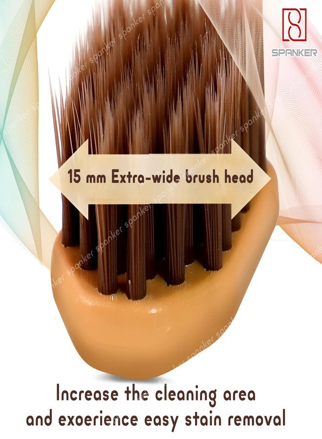 Spanker Pack of 5 Extra Wide Head 15MM Adult Toothbrush with Double Inplanted Soft Feather Like Bristles Non Frizzing Toothbrush for Intensive Care Protect Fragile Gums for Good Cleaning Effect - Image 4
