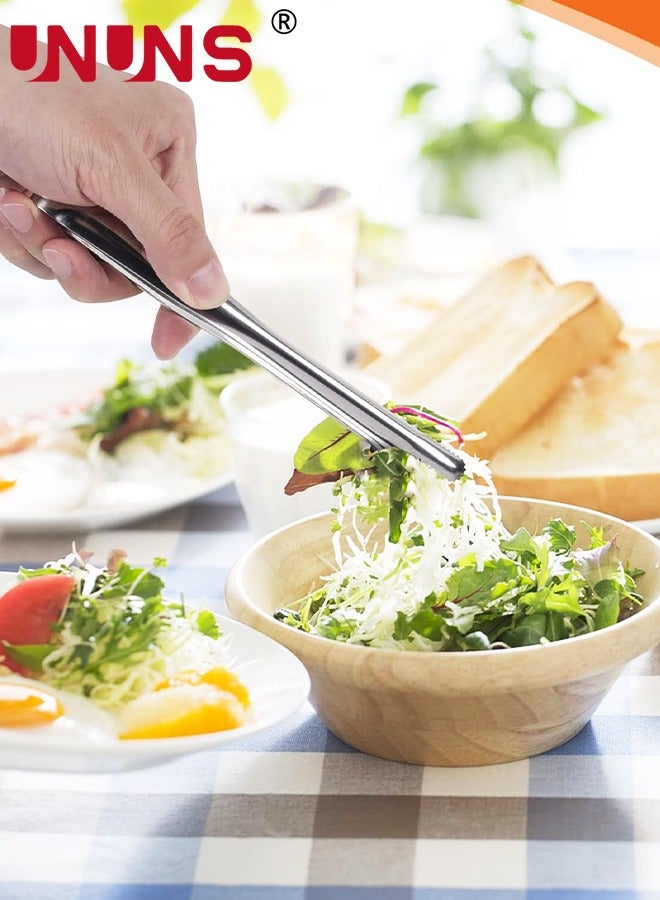 UNUNS 8-Piece Stainless Steel Kitchen Tong,Serving Tongs Kitchen Tongs,Stainless Steel Food Tong,Small Tongs - Image 3