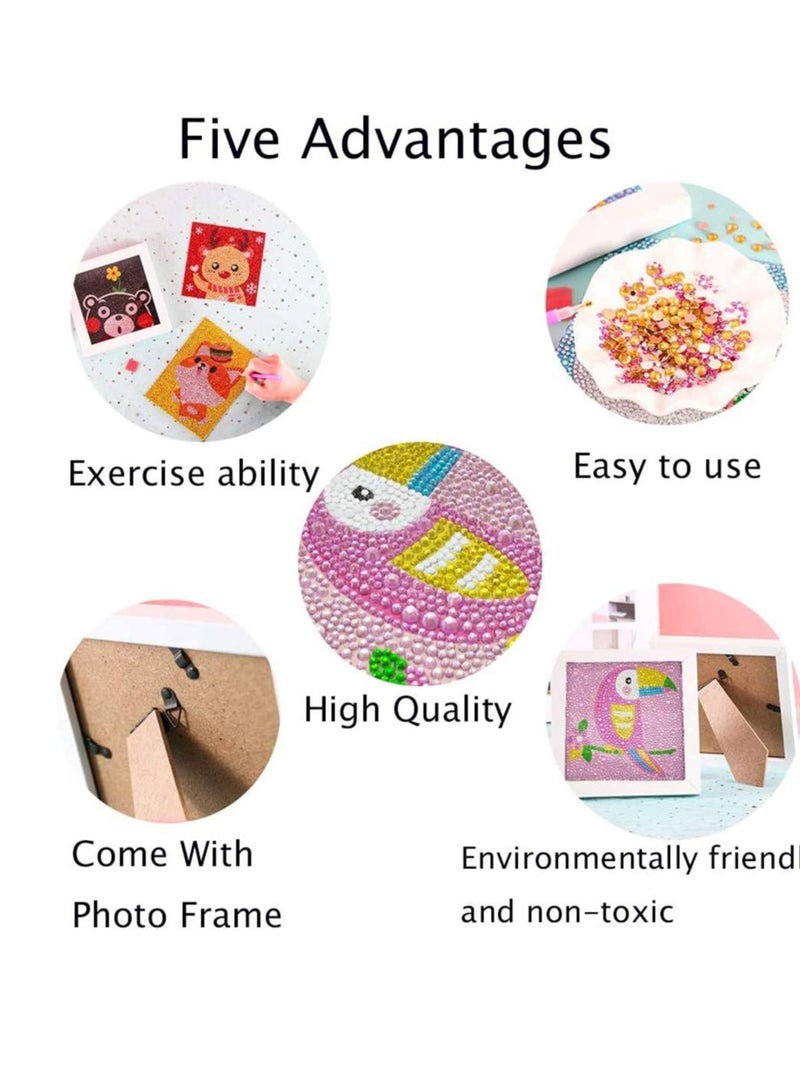 KASTWAVE DIY 5D Diamond Painting Kit, DELFINO Unicorn Crafts Kits Diamond Painting Full Drill Kits Kids Adults Beginner with White Frame Embroidery Mosaic Making for Home Wall Decoration Birthday Gift - Image 5