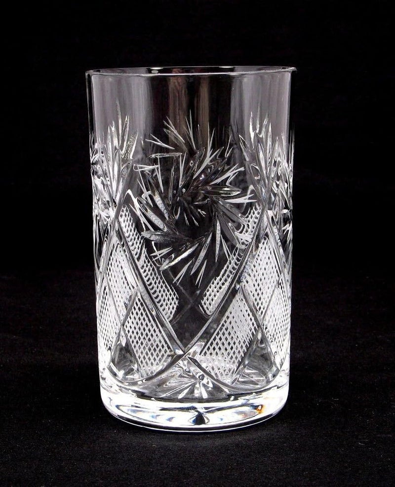 WORLD GIFTS Birsppy World Gifts Cut Crystal Drinking Glass for HotCold Beverage Fits Russian Metal Glass Holder Podstakannik  USSR Soviet Glassware  85 oz - Image 2
