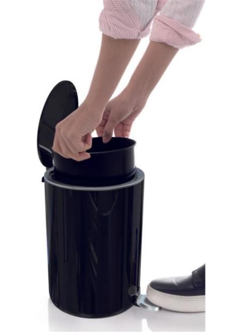 Primanova - Lenox Dustbin with Pedal 5 Liter Black - Image 1
