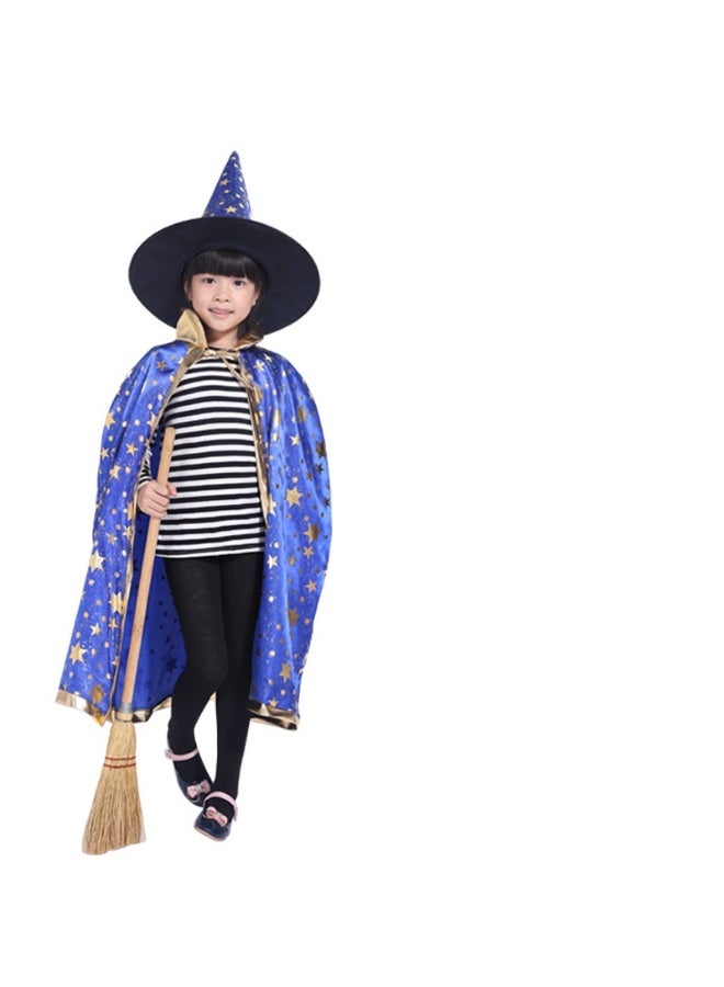 NIBEMINENT Halloween cape Masquerade ball performance costume: A five-star cape and cloak set made of satin