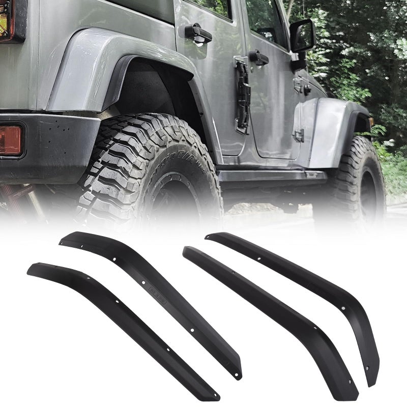 Z8 Fenders Front & Rear Fenders Compatible with 2007-2018 Jeep Wrangler JK JKU, Off-Road Wheel Fender Liner Set 4 Pcs - Image 1