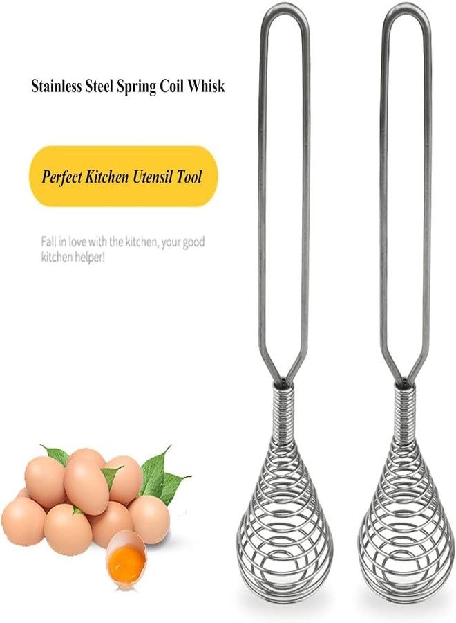 AXENTA Stainless Steel Spring Coil Whisk Wire Whip Cream Egg Beater Gravy Cream Hand Mixer Kitchen Tool Accessories for Mixing, Blending, Beating, Stirring, Cooking - Image 3