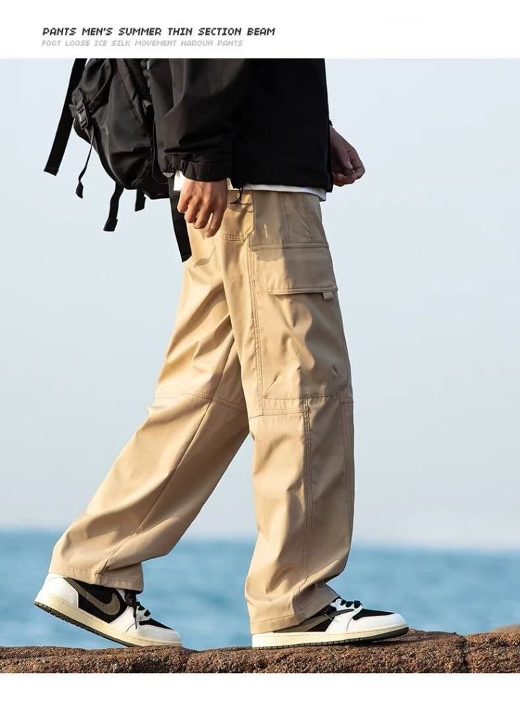 KUYING New Loose Straight Tube Charging Sports Casual Pants - Image 3