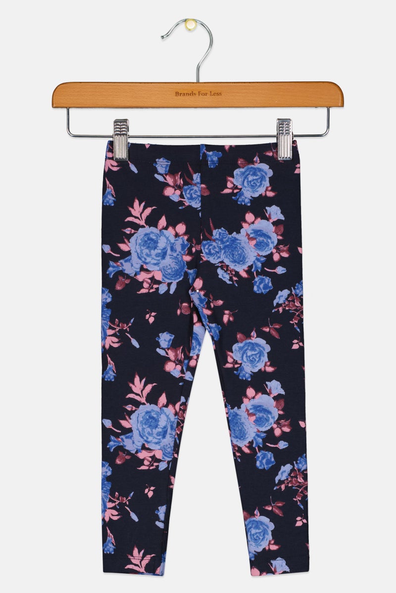 NAME IT Toddlers Girl Floral Print Pull On Leggings, Multicolor - Image 1