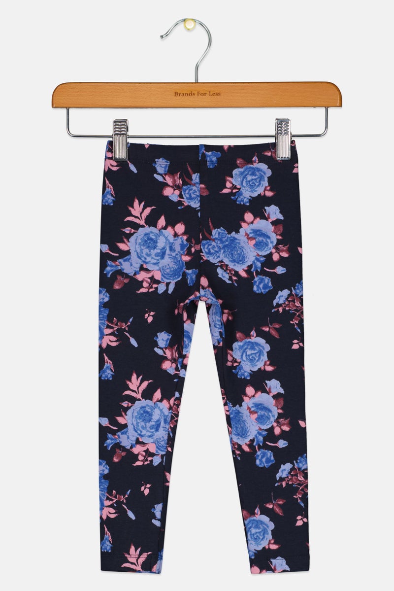 NAME IT Toddlers Girl Floral Print Pull On Leggings, Multicolor - Image 2