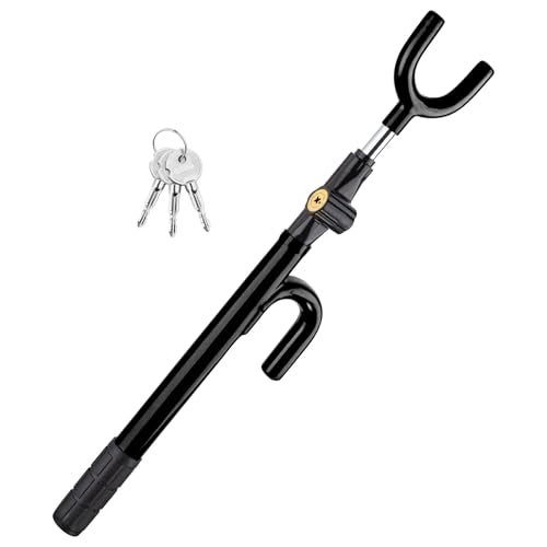 CARTMAN Vehicle Steering Wheel Lock Car Anti Theft Security Lock with Adjustable Length Fit for Cars Trucks Vans and SUVs Black - Image 3