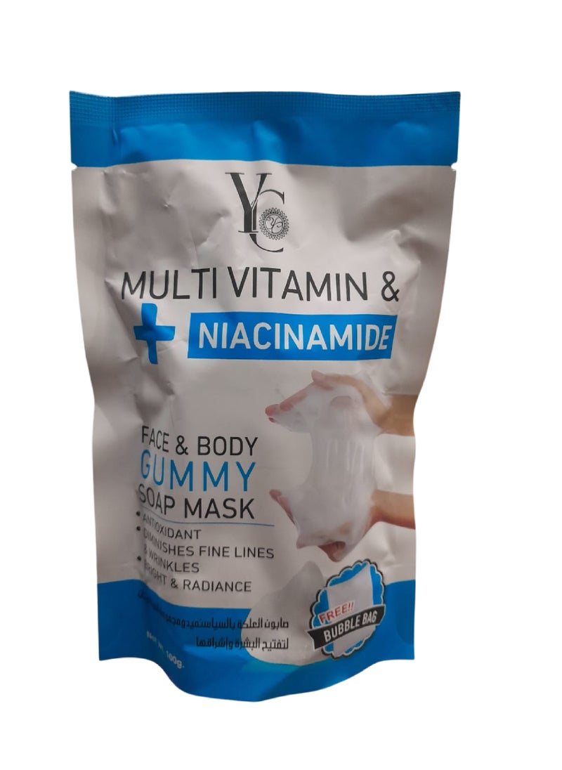 YC YC MULTI VITAMIN & NIACINAMIDE FACE&BODY GUMMY SOAP MASK 