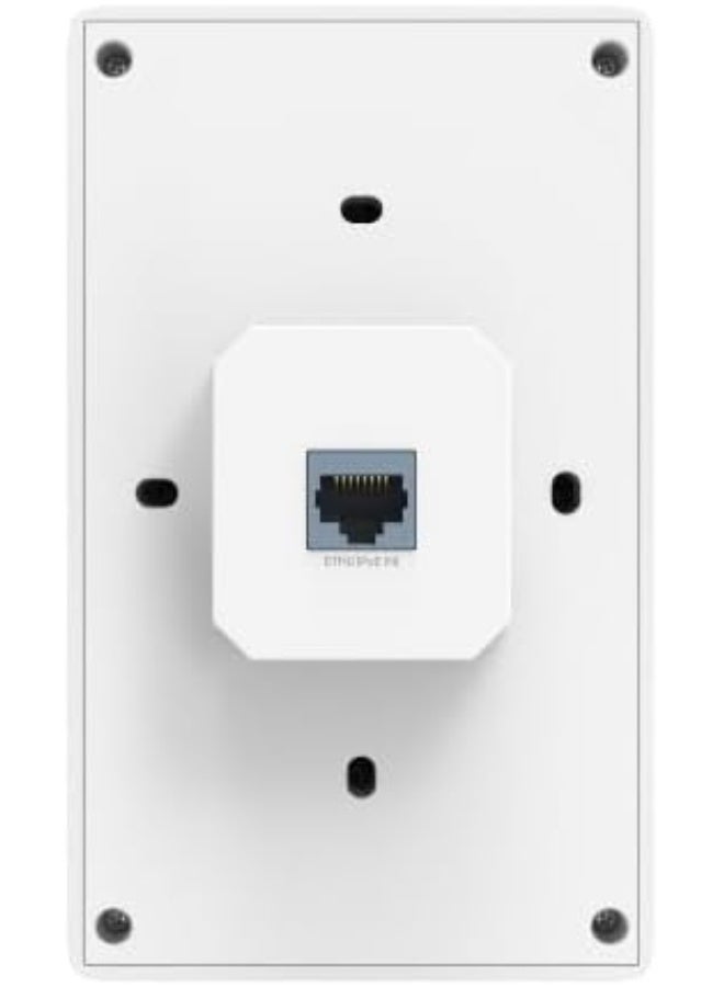 TP-Link Omada EAP725-Wall Wi-Fi 7 Dual-Band Wall-Plate Access Point, 2.4GHz 688Mbps + 5GHz 2882Mbps, 2.5GbE PoE Input & Pass-Through, 2× Gigabit LAN Ports, WPA3, Omada SDN Managed, Captive Portal, Beamforming, Band Steering, AC/Wall Mount for Hotels, Offices, Apartments white - Image 4