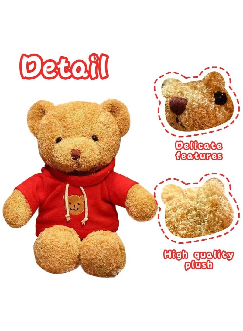 Cute Teddy Bear Plush Stuffed Animal, Teddy Bear with Clothes, Gifts for Children( Brown) - Image 5