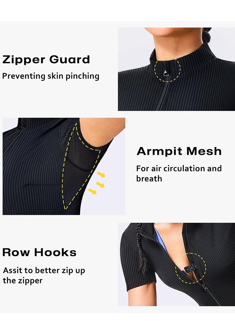 RATSAW Sauna Suit for Women Full Body Jumpsuit Waist Trainers for Women Belly Fat Workout Sweat Suit - Image 3