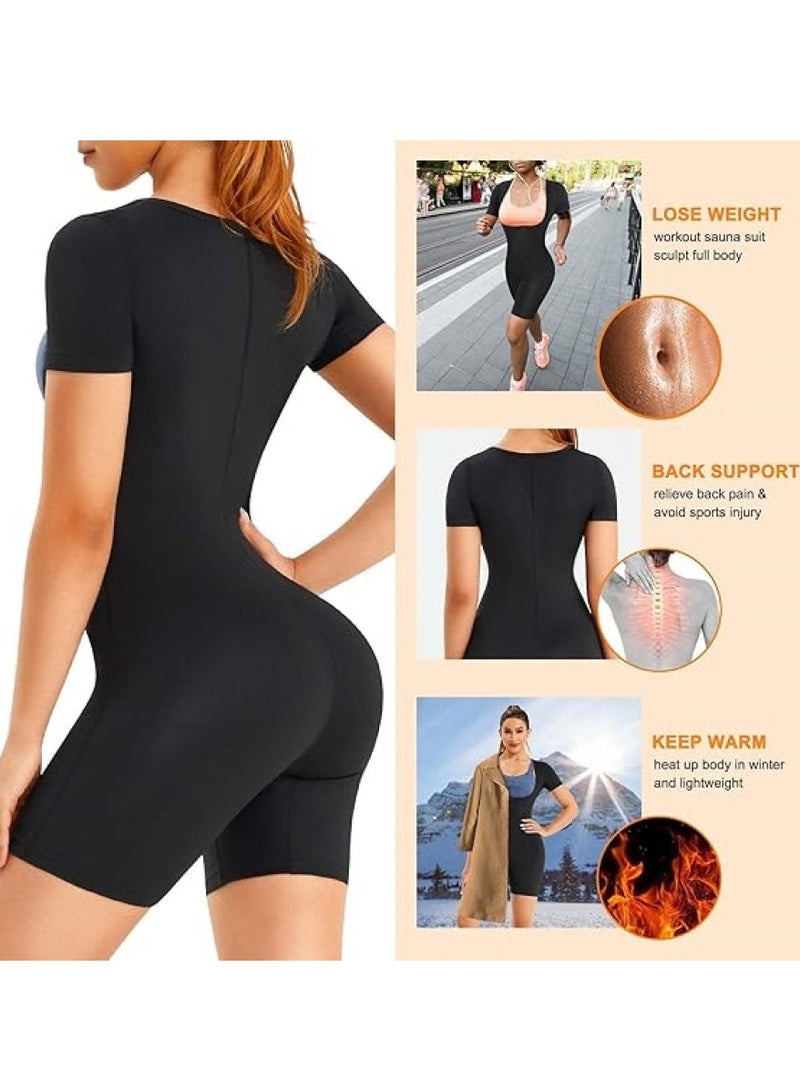 RATSAW Sauna Suit for Women Full Body Jumpsuit Waist Trainers for Women Belly Fat Workout Sweat Suit - Image 5