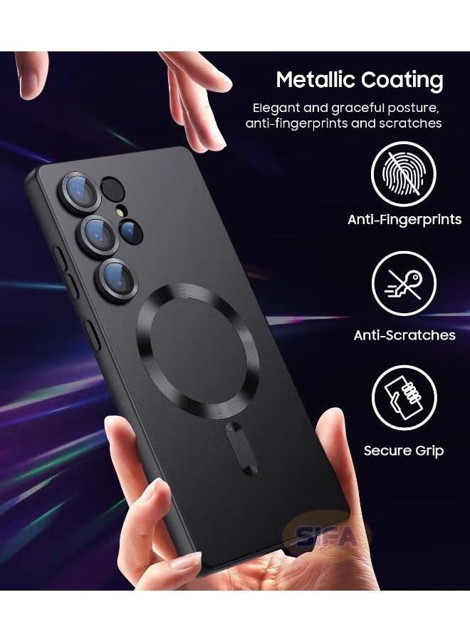 Samsung Galaxy S25Ultra Case with Full Camera Lens Protection, Soft TPU Anti-Scratch Shockproof Phone Case with Wireless Charging for Samsung Galaxy S25 Ultra 5G, Black - Image 1