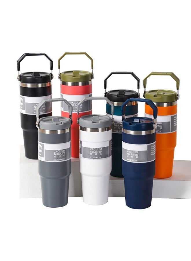 زجاجة مياه استانلس 304  - بوتل مياه مع غطاء محمول، ترمس معدني معزول بالتفريغ، مصنوع من الفولاذ المقاوم للصدأ | قارورة - Image 2