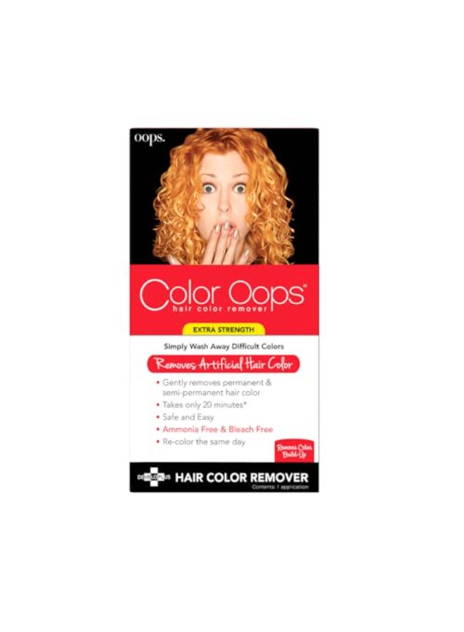 Color Oops Extra Strength Hair Color Remover 1 Application Hair Dye Remover Processes in 20 Minutes Safely Removes Permanent SemiPermanent Dye Ammonia Bleach Free - Image 1