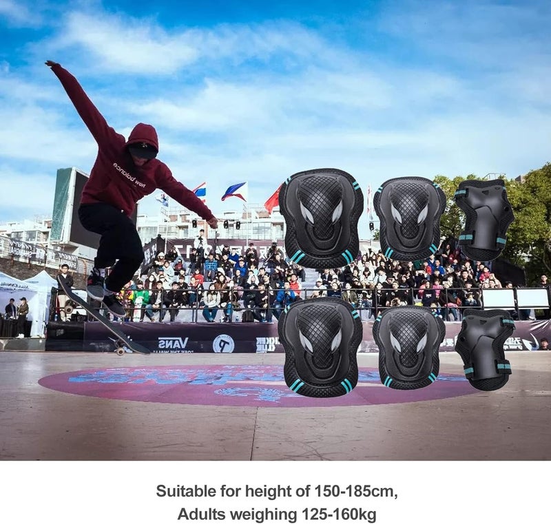 Protective Gear Set - Knee Pads, Elbow Pads, and Wrist Guards for Kids, Youth, and Adults - Ideal for Cycling, Skating, and Outdoor Sports - Image 2