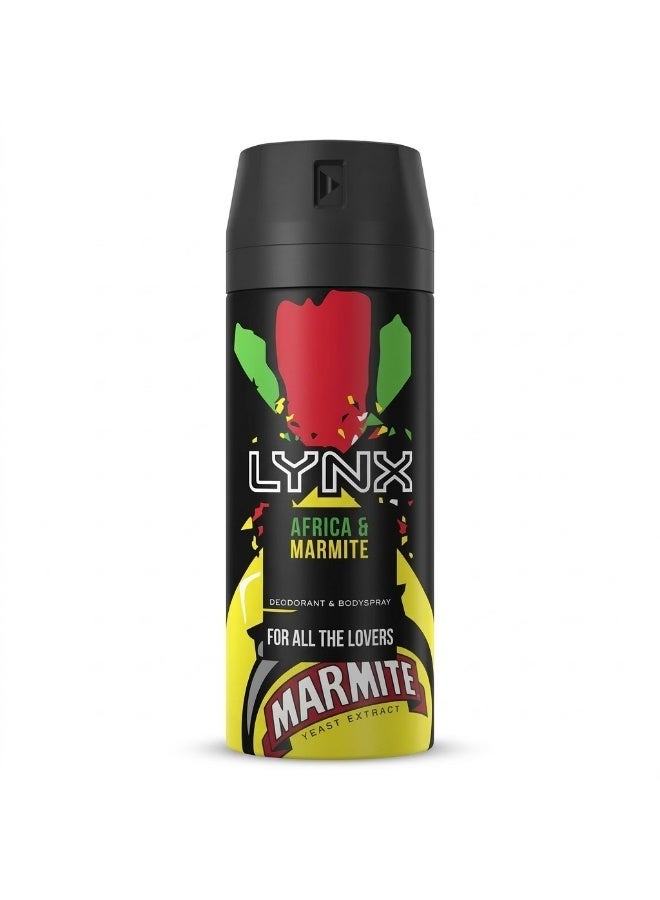 Lynx Africa and Marmite 150ml Body Spray Deodorant - Image 1
