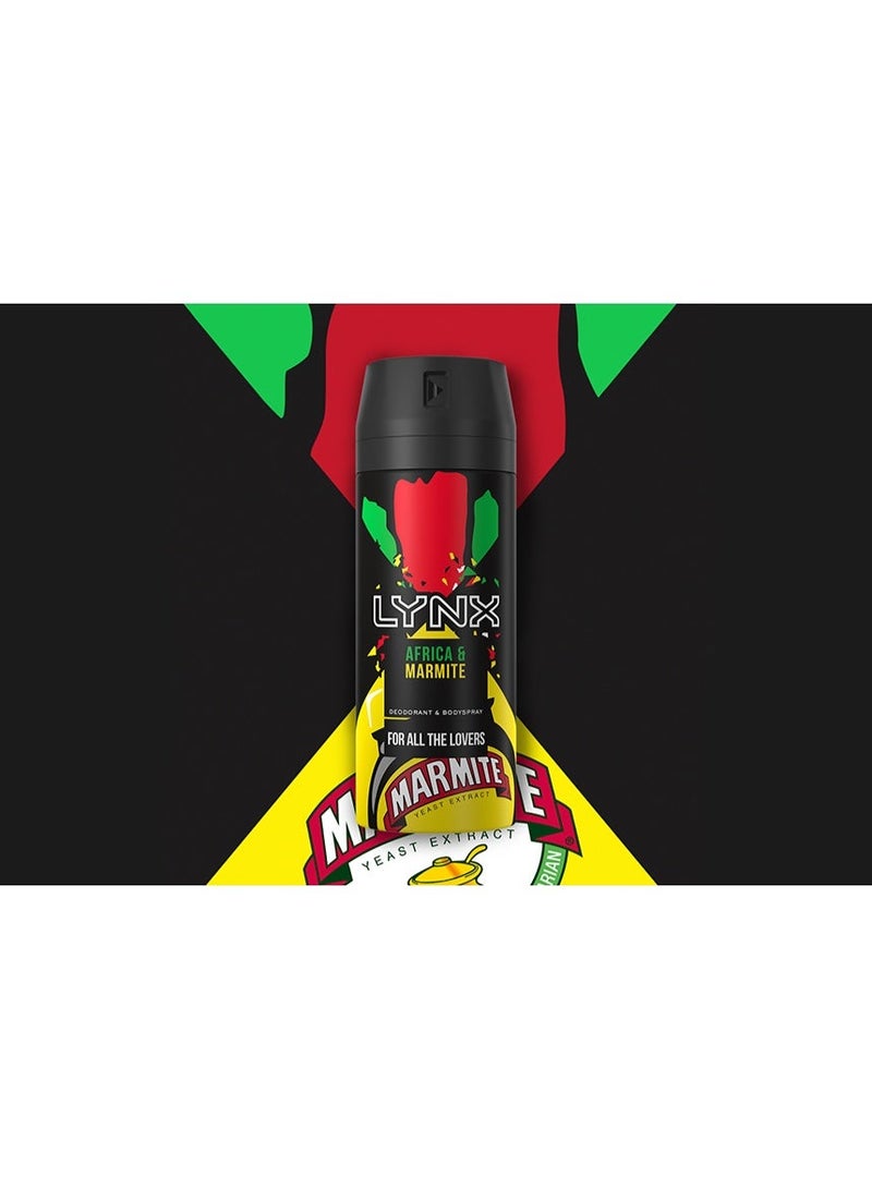 Lynx Africa and Marmite 150ml Body Spray Deodorant - Image 2