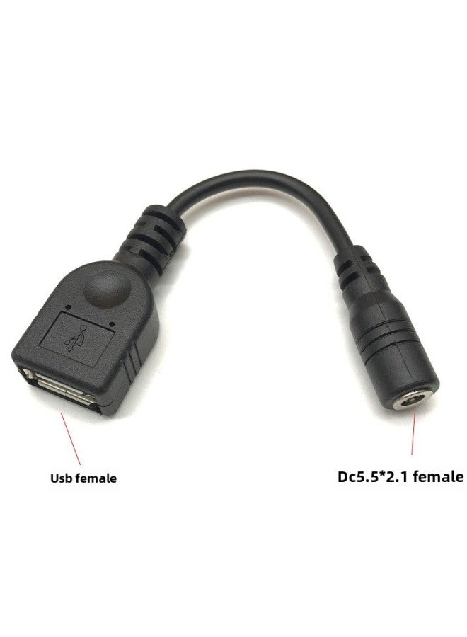 USB Male And Female To DC Male 3.5 * 1.35mm 4.0*1.7 5.5*2.1 2.5 Power Plug Charging Head-Interface Form:USB Female DC5521 Female Short Line  - Image 1