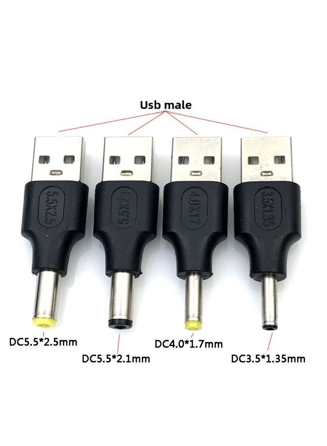 USB Male And Female To DC Male 3.5 * 1.35mm 4.0*1.7 5.5*2.1 2.5 Power Plug Charging Head-Interface Form:USB Female DC5521 Female Short Line  - Image 3