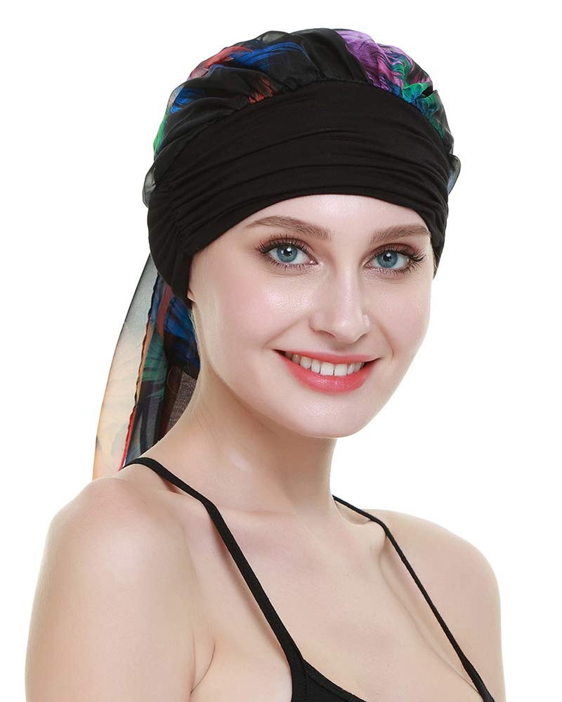 FocusCare Chemo Scarf Headwear for Bald Head Women Cancer Viscose Rainbow - Image 2