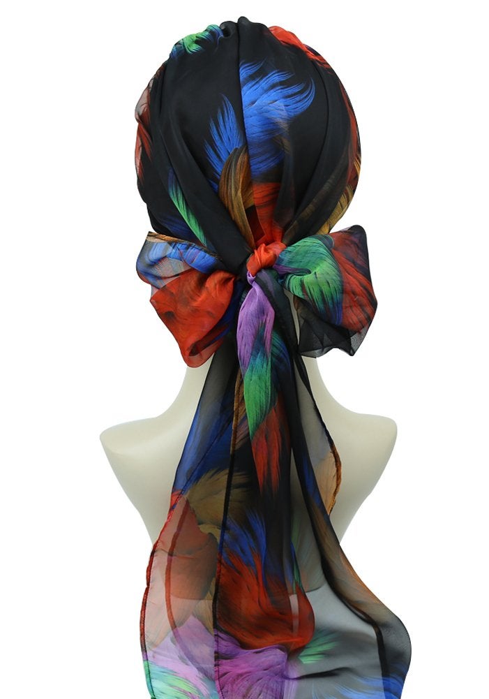 FocusCare Chemo Scarf Headwear for Bald Head Women Cancer Viscose Rainbow - Image 3