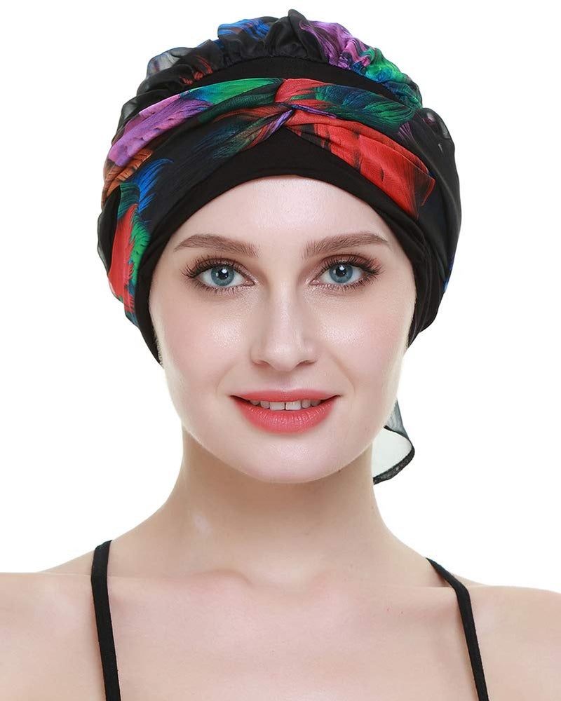 FocusCare Chemo Scarf Headwear for Bald Head Women Cancer Viscose Rainbow - Image 5