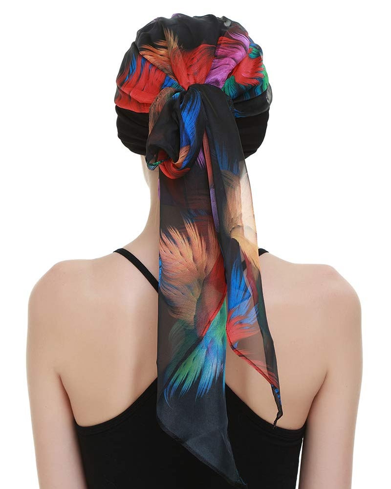 FocusCare Chemo Scarf Headwear for Bald Head Women Cancer Viscose Rainbow - Image 4