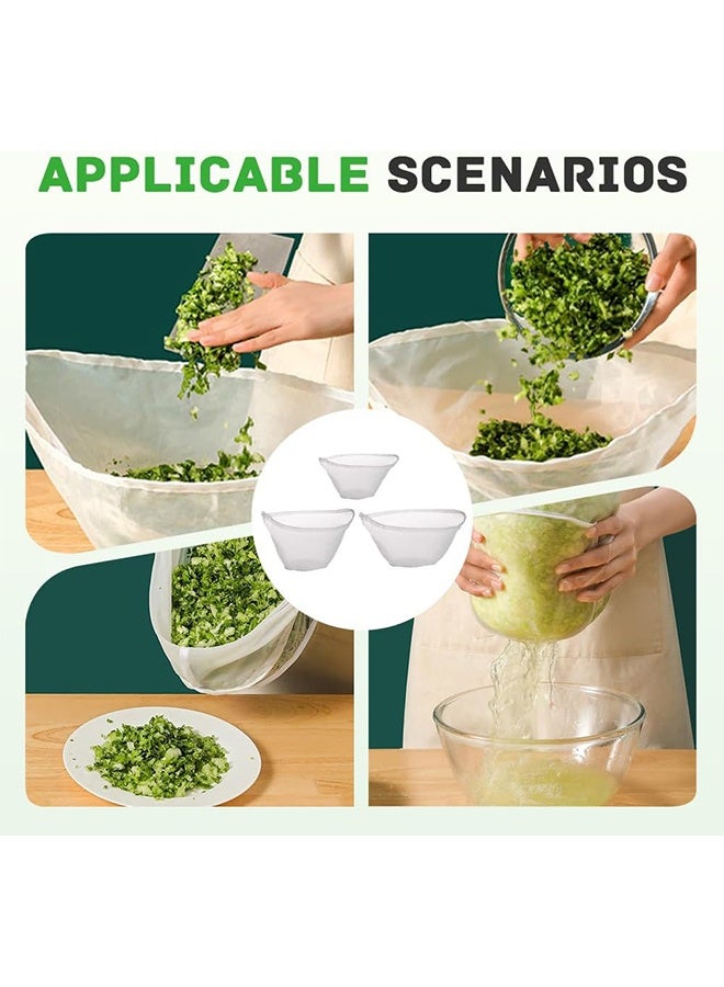 Lemon Soy Milk Bag Cheesecloth Bags, Cheese Cloth Bag for Straining,Reusable Straining Bags for Cooking Baking Juicing (3 sizes) - Image 4