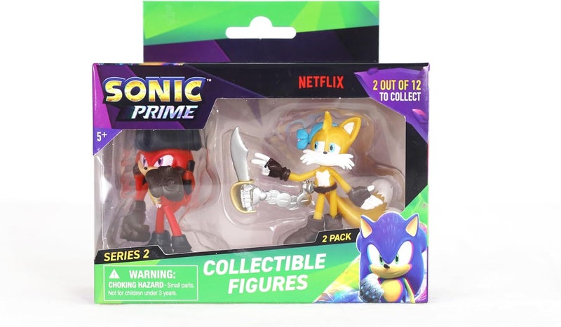 Sonic Prime : Figure 2Figures with Window Box - Netflix Series, Licensed, Boys & Girls, Collectible Characters, Figurines - Image 2