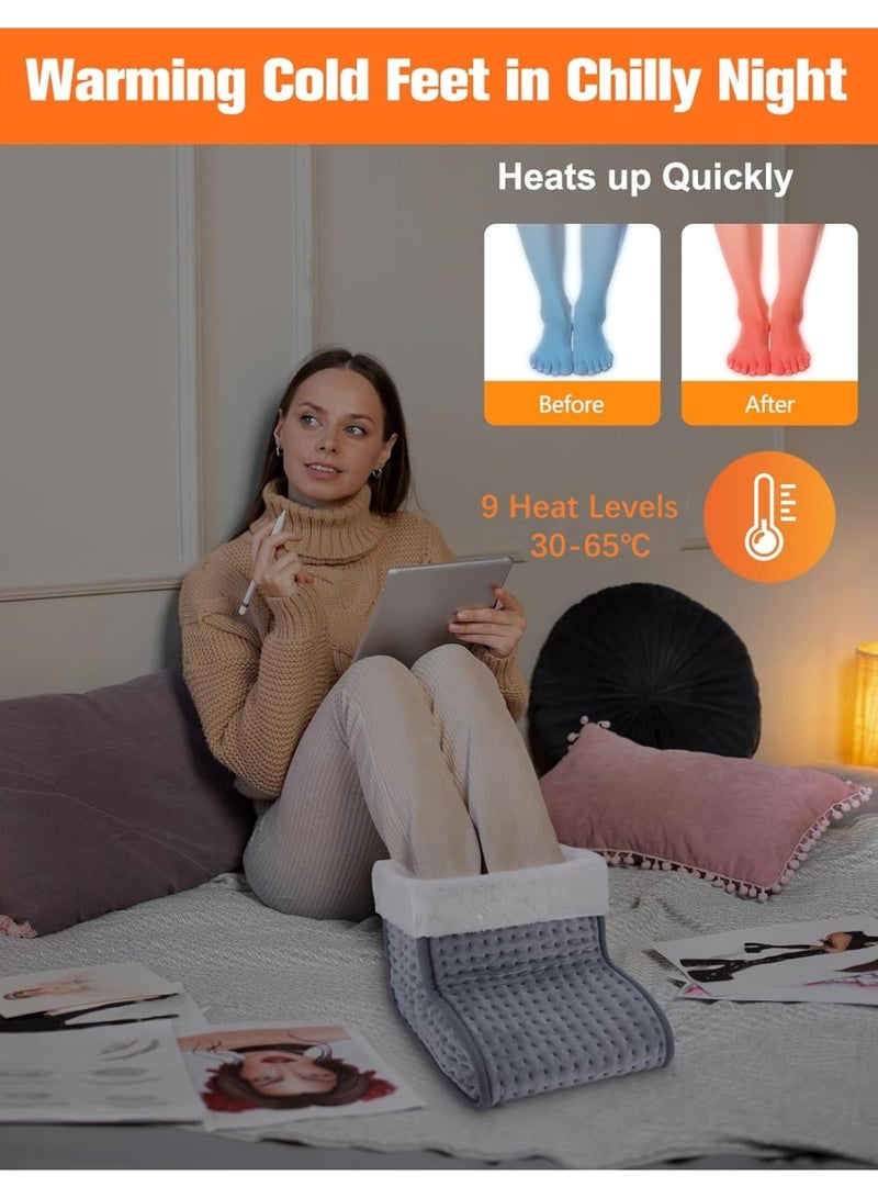Ru syanl Foot Warmer - Under Desk Electric Heated Feet Heating Pad for Women Men 9 Level Heating 4 Level Timer Auto Shut-Off Winter Gifts for Home Office Indoor - Image 3