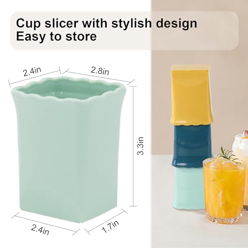quskay 3Pcs Strawberry Slicer Cup：Fruit Slicer Cup for Strawberry Egg Banana Mushroom Cucumber Kiwi and Veggie Salad Speed Cutter the Kitchen Portable Slicing Tool (3Pcs) - Image 3