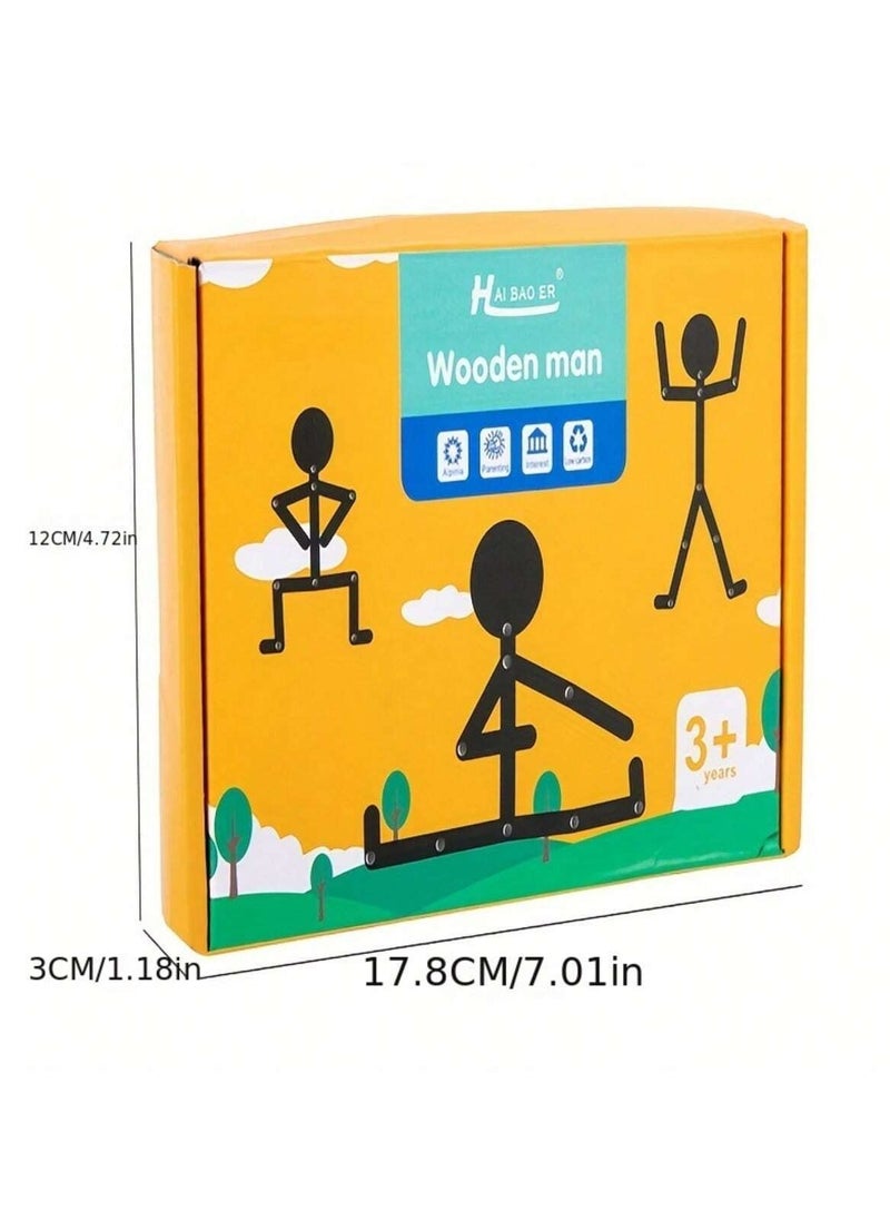 RedMapleTEK 24 Pieces Creative Puzzle Game: Wooden Toys For Kids Who Love Sports To Improve Hand-Eye Coordination And Concentration. New Year Gifts And Valentine's Day Gifts  - Image 2