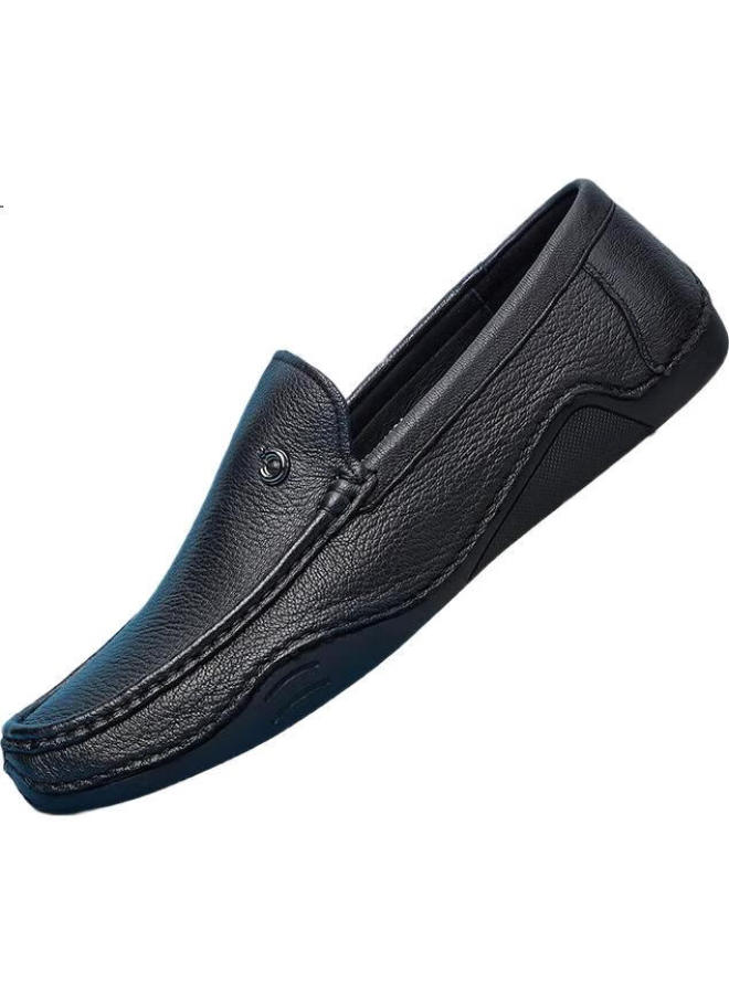 C.BANNER Men'S Sheepskin Business Casual Leather Shoes Comfortable Loafers Soft Bottom Penny Shoes J01D1211 Black 40 - Image 3