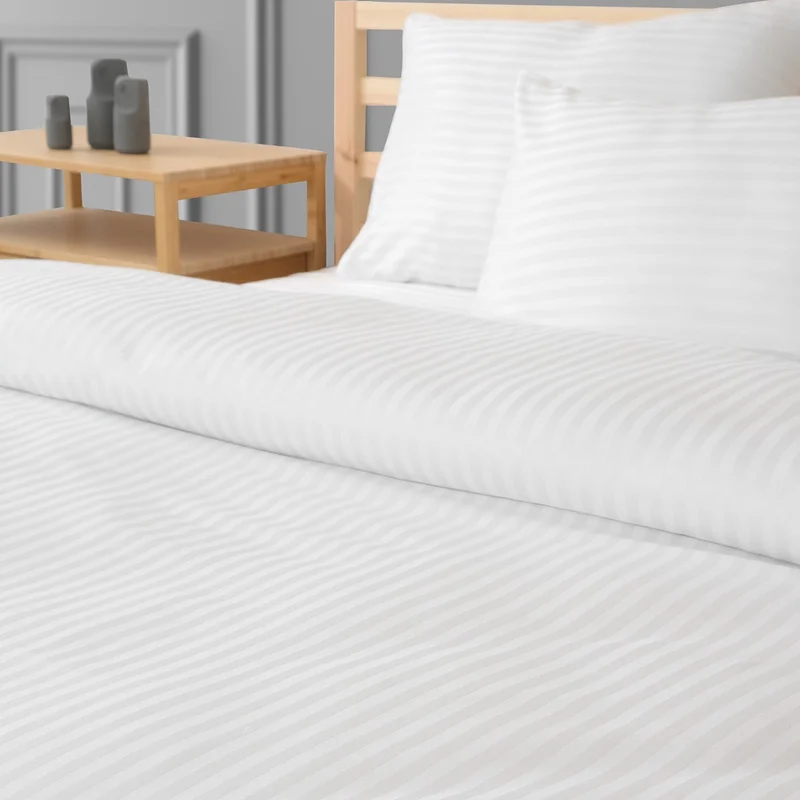 Meyn Collection Satin Double Striped Duvet Cover Set