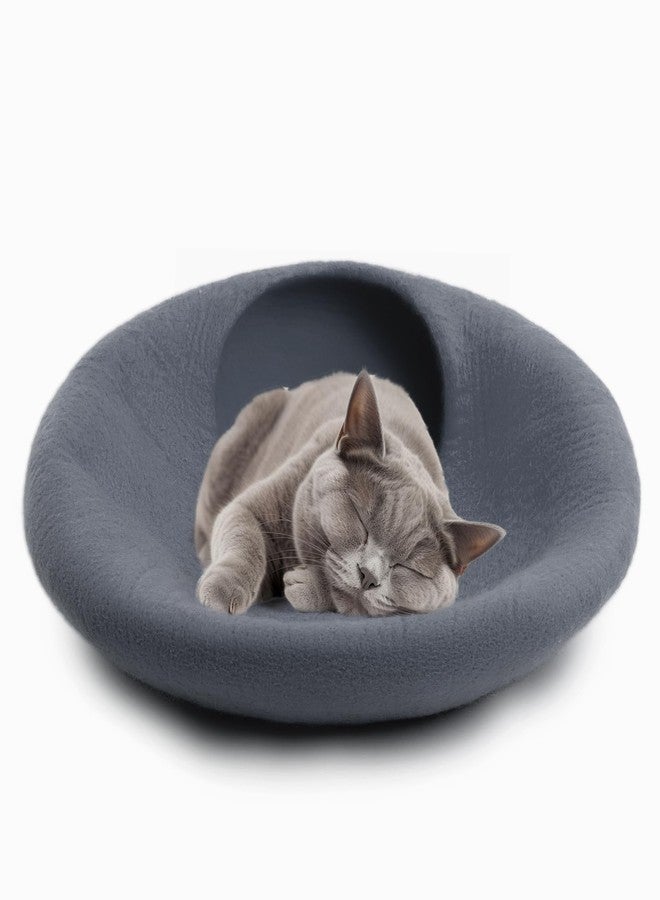 Woolygon Premium Wool Cat Cave Bed - Felt Cat Cave Handmade from 100% Merino Wool, Pet Friendly Felt Cat Bed for Indoor Cats and Kittens - Image 3