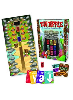 Gamewright Tiki Topple The Tactical Board Game Of Totem Domination Board Game Multi Colored 5" For Ages 120 Months To 180 Months  - Image 1