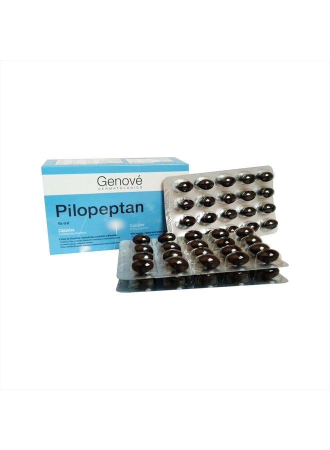 GENOVÉ 3 Pack Genové Pilopeptan 60 Capsules - Oral Treatment to Stop Hair Loss - Hair Regrowth Treatment For Women and Men - Spain - Image 1