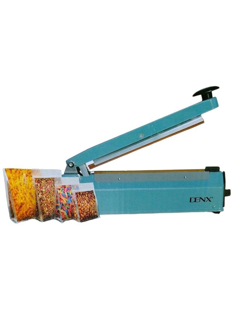 Denx Electric Impulse Sealer Machine with UK Plug - 200mm, 210W - Manual Bags Sealing Machine with 8 Adjustable Temperature Levels for Quick Heating - Ideal for Plastic PP, PE Bags, Pouches, Food Packaging, and Small Business Use - Image 4