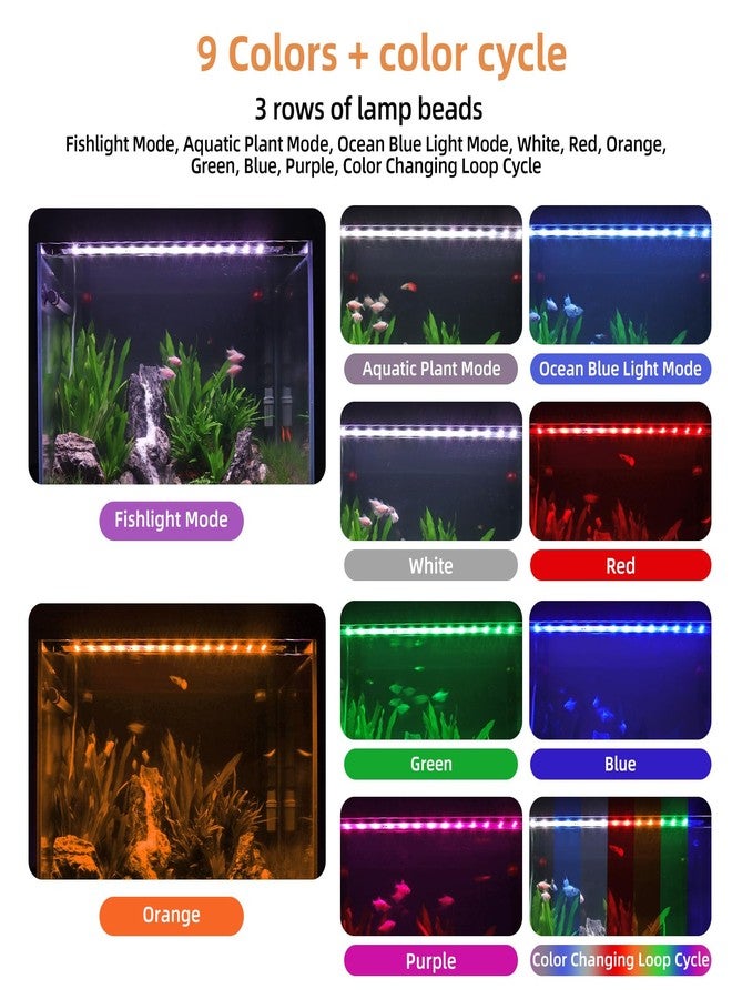 hygger LED Aquarium Light, 42W Full Spectrum Fish Tank Light with Multi-Color Timer DIY Mode 24/7 Natural Mode Adjustable Brightness, Aquarium Plant Light with Extendable Brackets for 46~52IN Tank - Image 3