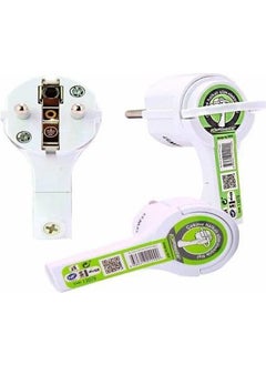 Powermaster Grounded Pull Ring Slim White Electrical Plug with UPS Input 