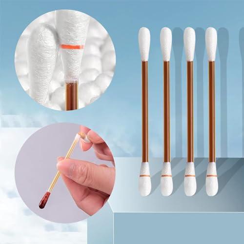 Kwinto 50 Pack Disposable Iodide Cotton Swab Makeup Double-headed Iodine Disinfectant Cotton Stick for Outdoor Sport Travel Medical Supplies Clean Wounds Care First Aid - Image 4