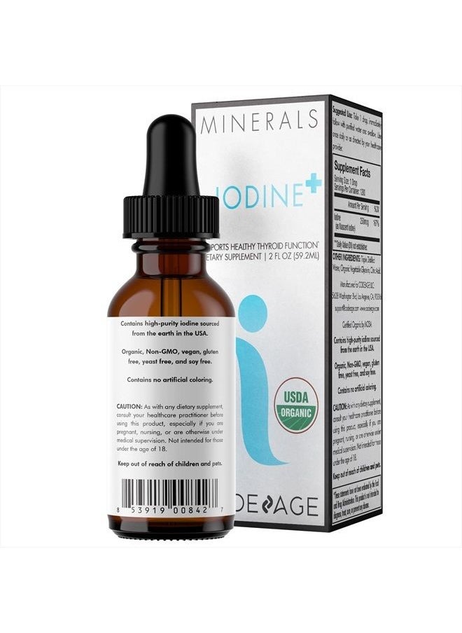 Codeage USDA Organic Iodine Drops – 250 Mcg - 1+ Year Supply - Liquid Iodine Supplement – Iodine Drops Solution - Pure, Clear Iodine - Vegan Iodine Liquid Drop - 2 fl oz  - Image 4