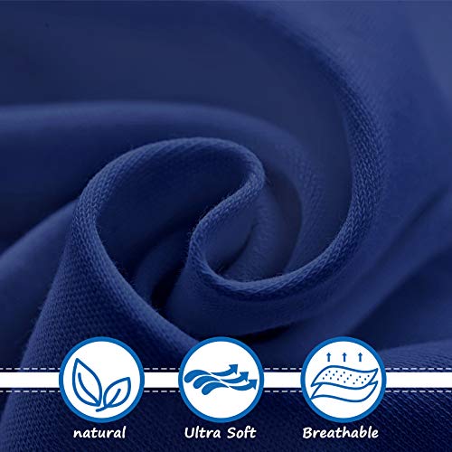 Coldwind Pack and Play Sheets Boy Girl, 2 Pack Portable Playard Sheet Fits for Graco Pack N Play, Snug Fit Breathable Soft Fitted Playpen Sheet, Mini Crib Sheets, Grey & Navy - Image 5