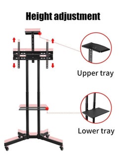 DG60B FS Mobile/Rolling TV Cart with Lockable Wheels, Floor TV Stand 32-75 Inch, LED & LCD Screen TV Trolley with Supported Camera Rack & Strong Wheels Holds up to 50 Kg - pzsku/ZC1E9272E22A94C6DCC4DZ/45/_/1724449869/d6746ca0-2bb7-46cc-a338-ba37cfd9fc9c