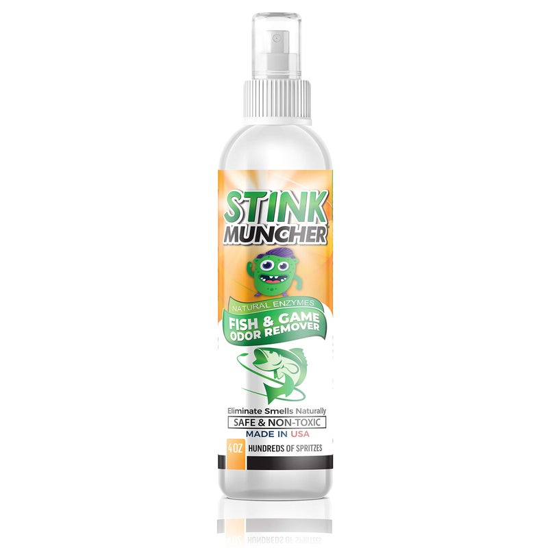 Life Miracle Stink Muncher Fish and Game Natural Enzyme Odor Eliminator and Remover Spray Smell Proof Your Fishing Hunting and Sports Clothing Shoes and Equipment Made In USA