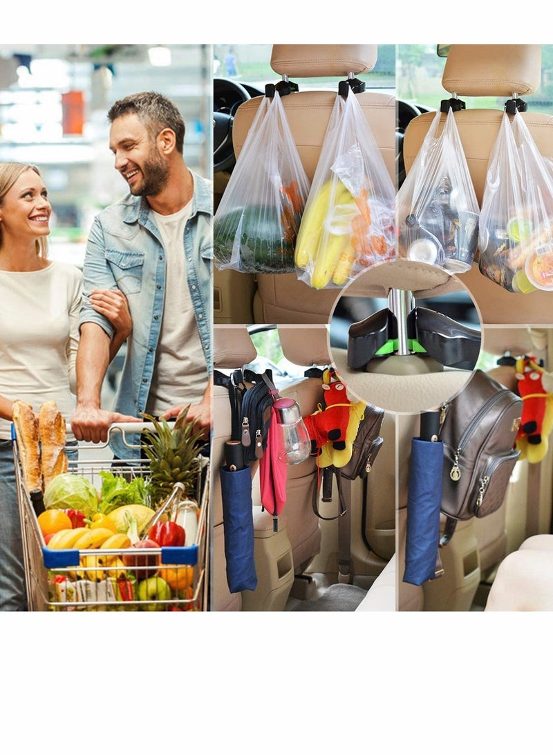 Car Headrest Hook Car Hook Car Purse Hook Headrest Hooks for Car Hook Headrest Hangers Purse Hook for Hanger Purse or Grocery Bags for Automotive Front Back Seat Headrest Black 2 Pack - Image 3