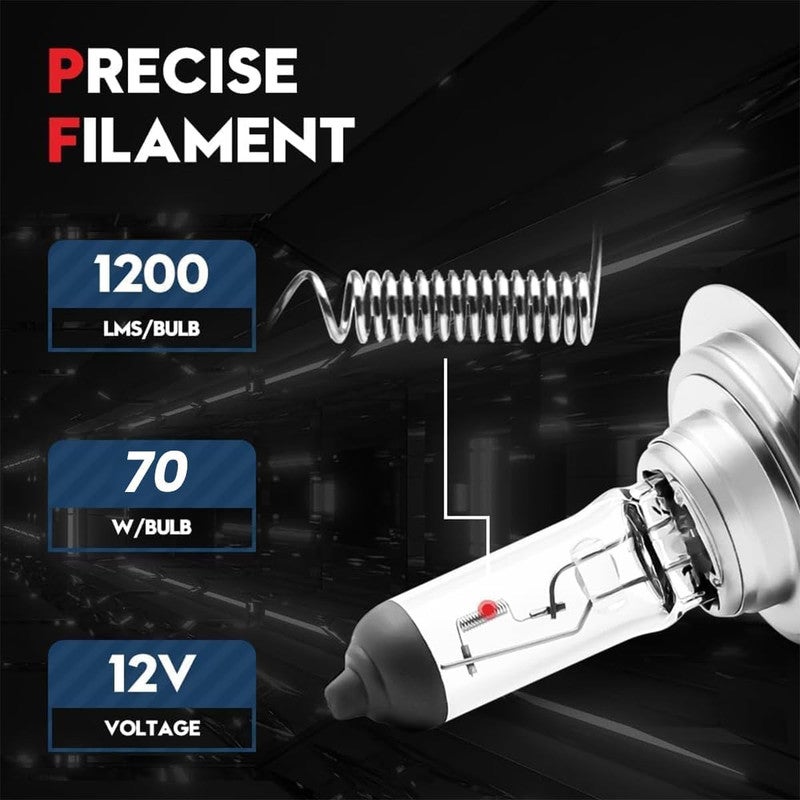 H7 Halogen Headlight Bulb 70W 12V – High Brightness Quartz Glass Automotive Lamp with German Technology for Cars, SUVs & Trucks - Image 1