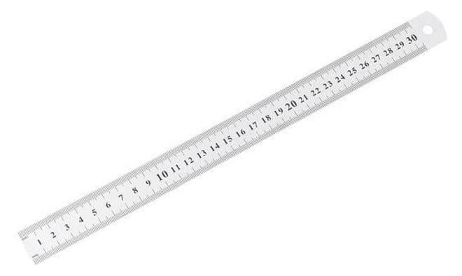 MARKQ 30cm Metal Ruler, Double Sided Stainless Steel Scale for School, Office, Home, Architect, Engineers, Craft Supplies - Image 1